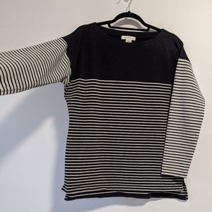 Liz Claiborne Boat Neck Striped Sweater